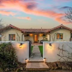 Spanish Farmhouse Retreat | Gardens + Fireplace